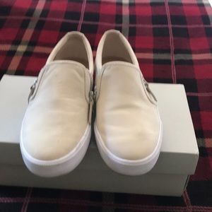 Beige Leather ESPADRILLES . Banana Republic